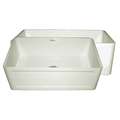 Whitehaus Rvrsbl Sink W/ A Concave Front Apron On One Side, Bsct WHFLCON3018-BISCUIT